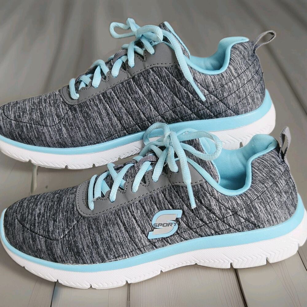 Sketchers Wmns US 6 Sport Flex Memory Eva Sole Gray Training Memory Foam Shoes